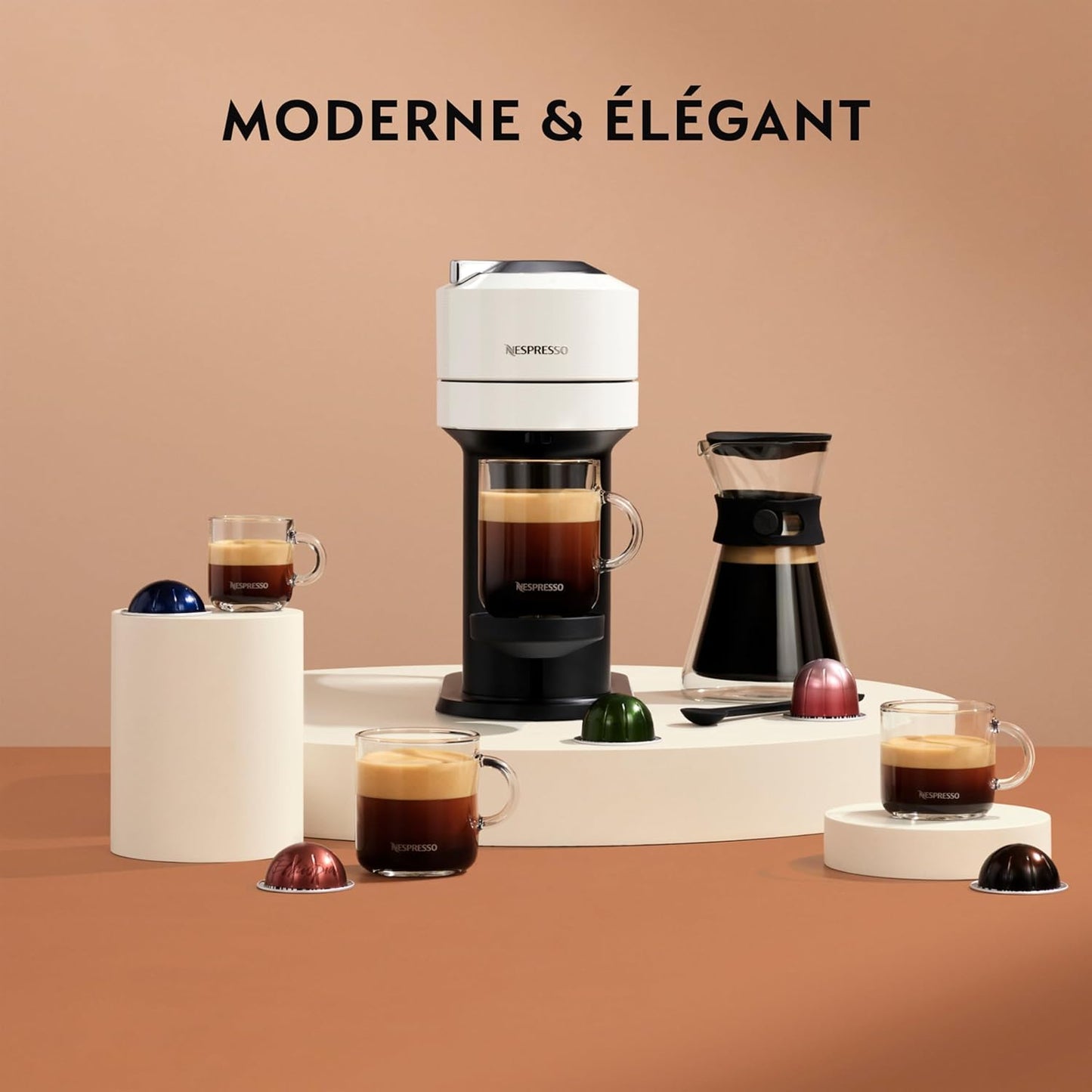 Nespresso Vertuo Next Deluxe — Machine à café à capsules Dark Chrome