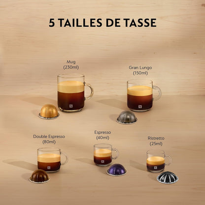 Nespresso Vertuo Next Deluxe — Machine à café à capsules Dark Chrome