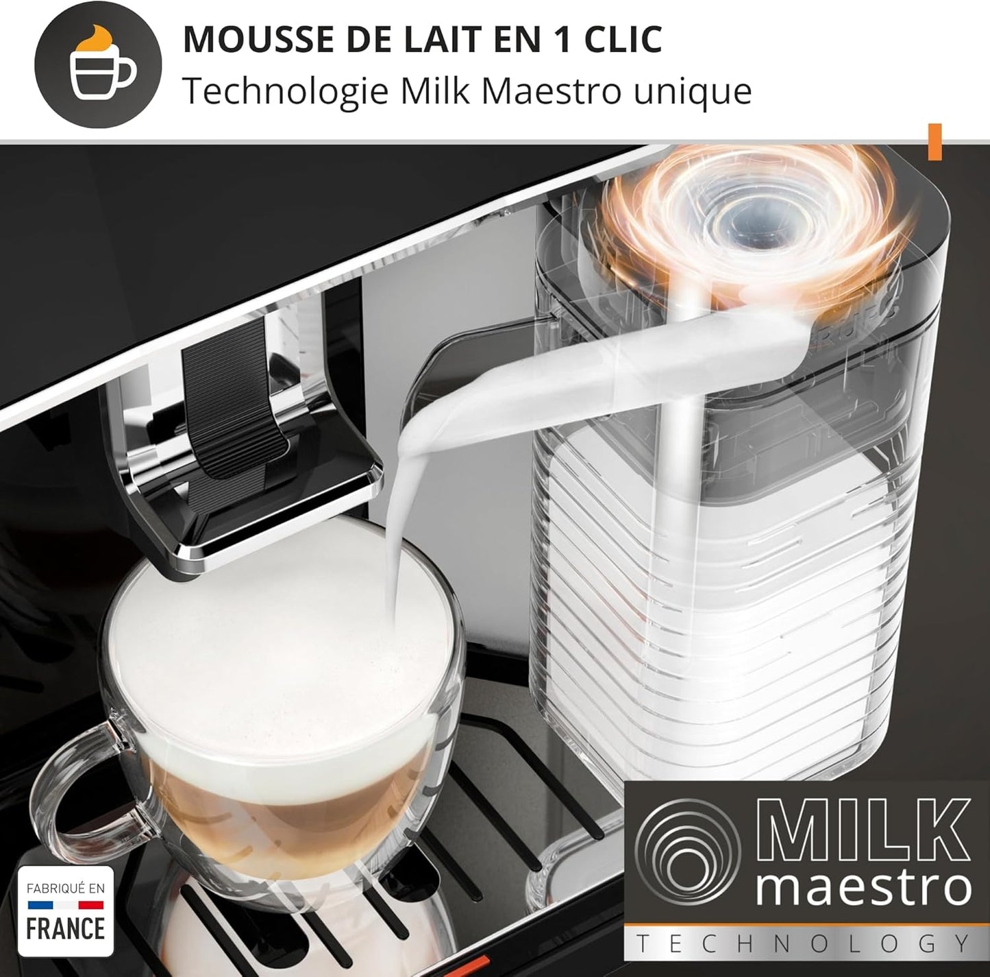 Krups Sensation Lait EA912E10 — Machine à café à grains automatique