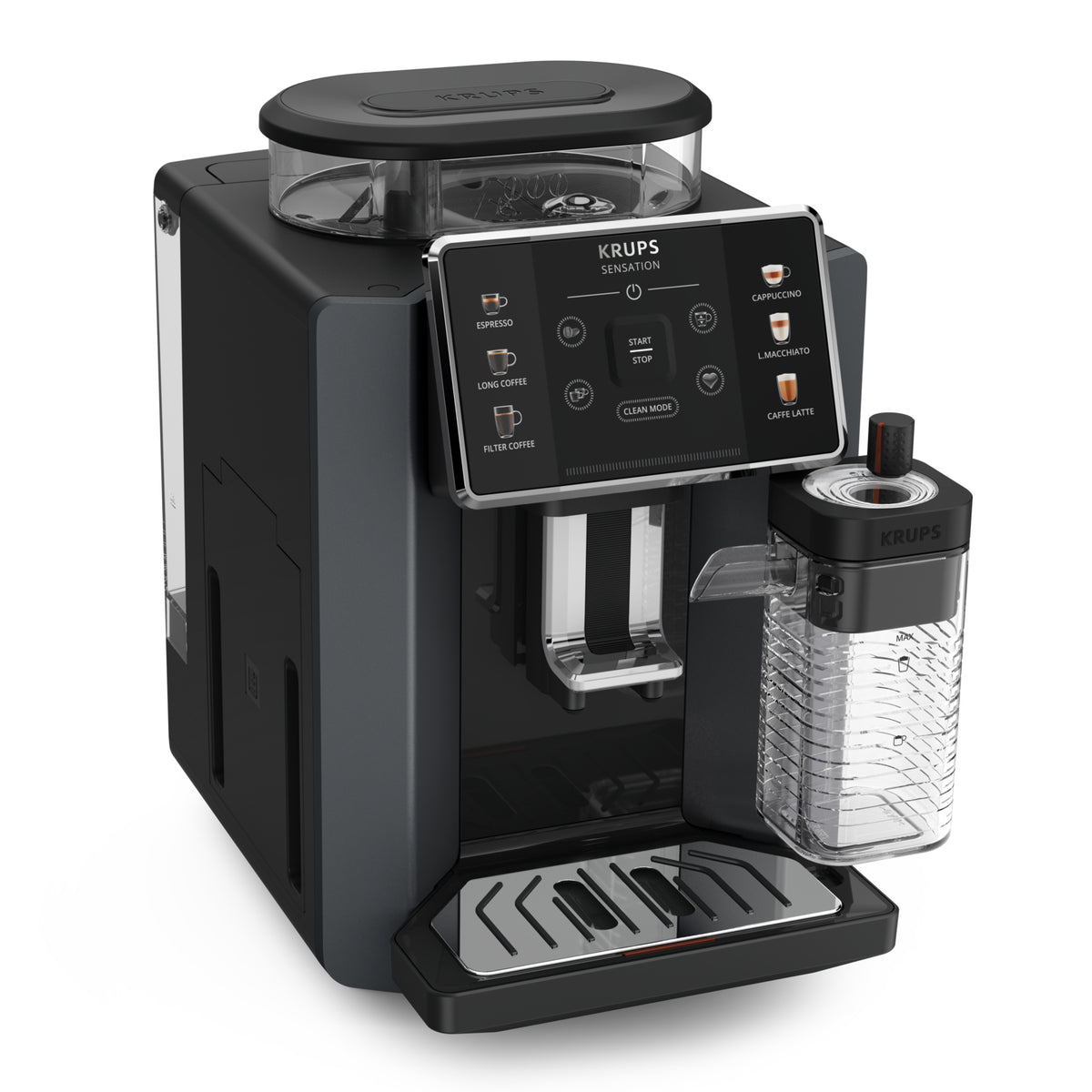 Krups Sensation Lait EA912B10 — Machine à café à grains automatique