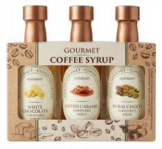 Coffret Gourmet Coffee Syrup — White Chocolate • Salted Caramel • Dubai Chocolate